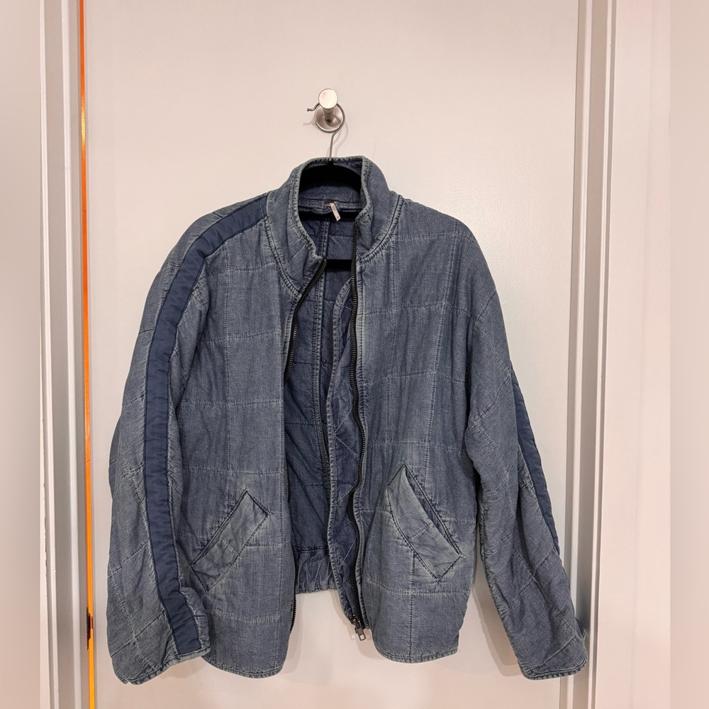 Free people dolman quilted knit jacket